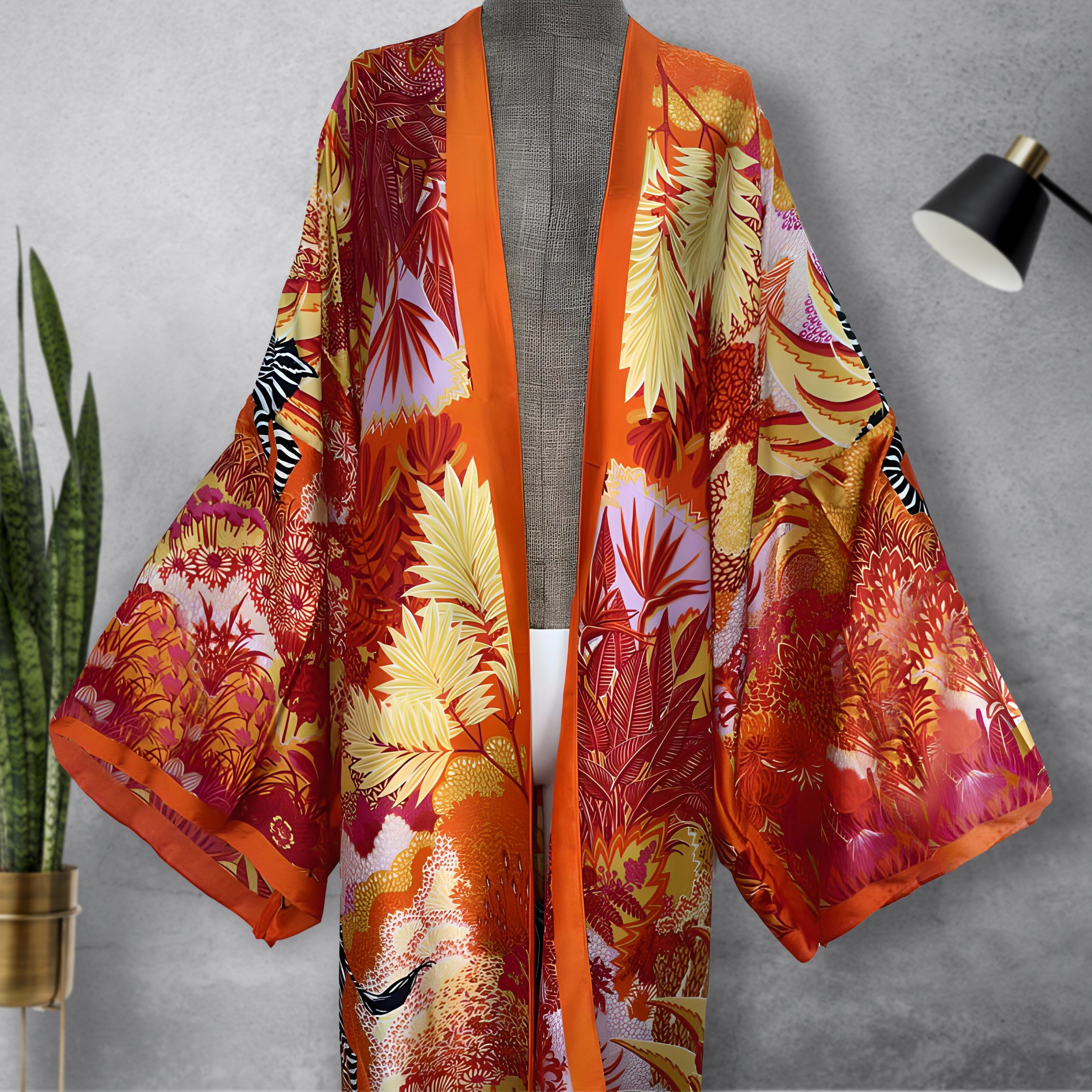 boho kimono, boho robe, bohemian kimono, long beach kimono