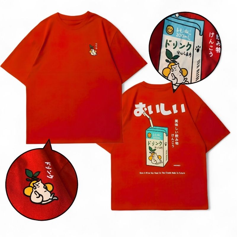 T-Shirt, Oversize-T-Shirt, niedliches Print-T-Shirt