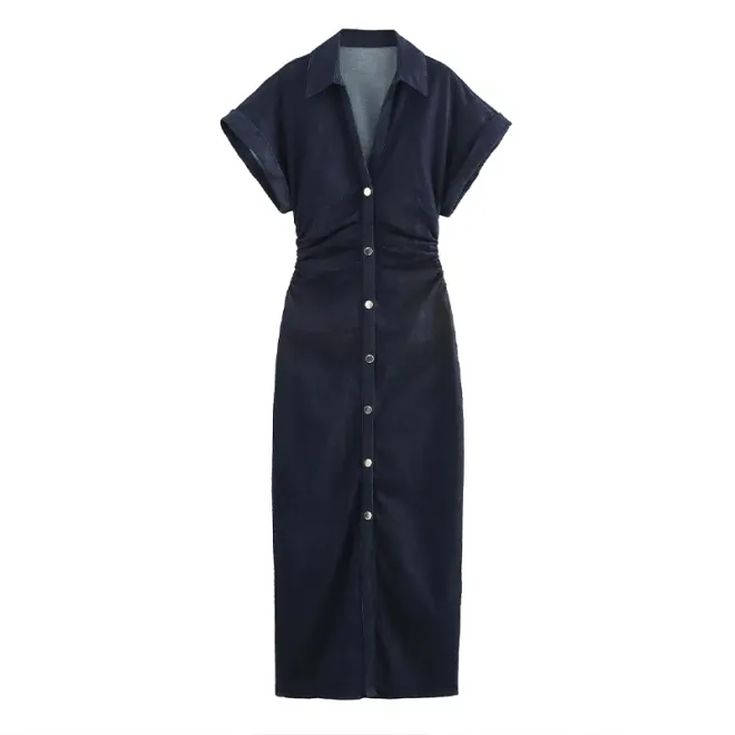 denim dress, midi dress, denim midi dress, button dress