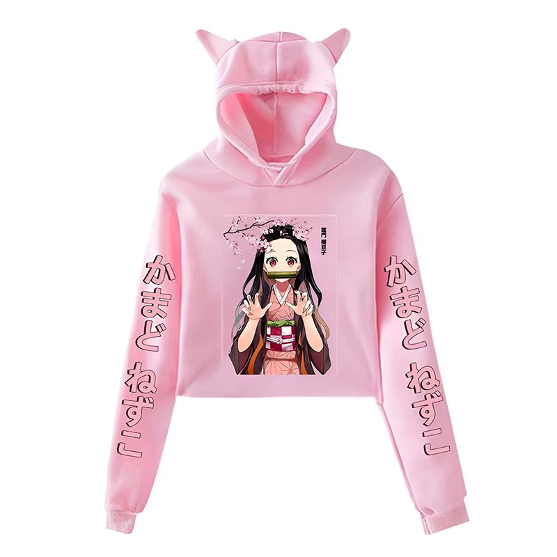 anime hoodie, kapuzenpullover mit katzenohren