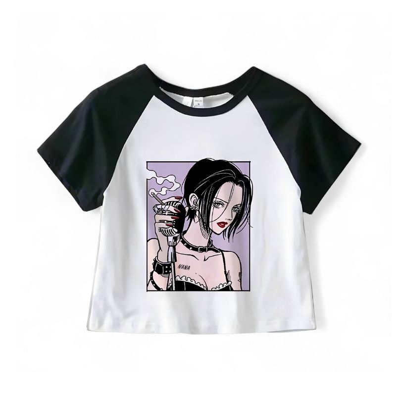 bauchfreies T-Shirt, Anime-T-Shirt