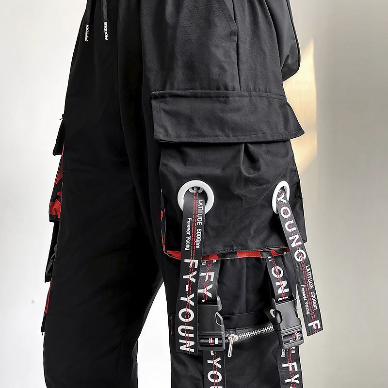 Cargohose, Damen-Cargohose, weite Hose, Streetwear-Hose, Techwear-Hose