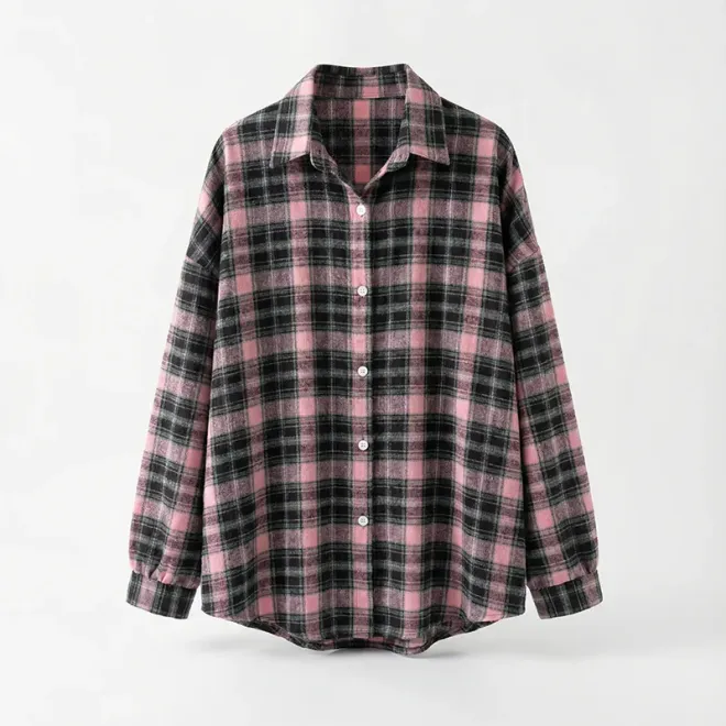 plaid shirt, women plaid shirt, casual shirt, tartan shirt, oversized plaid shirt